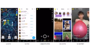 Interfaces Snapchat