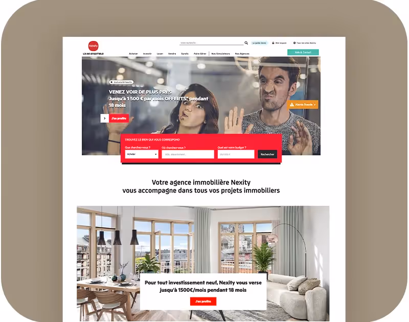 Présentation du site nexity