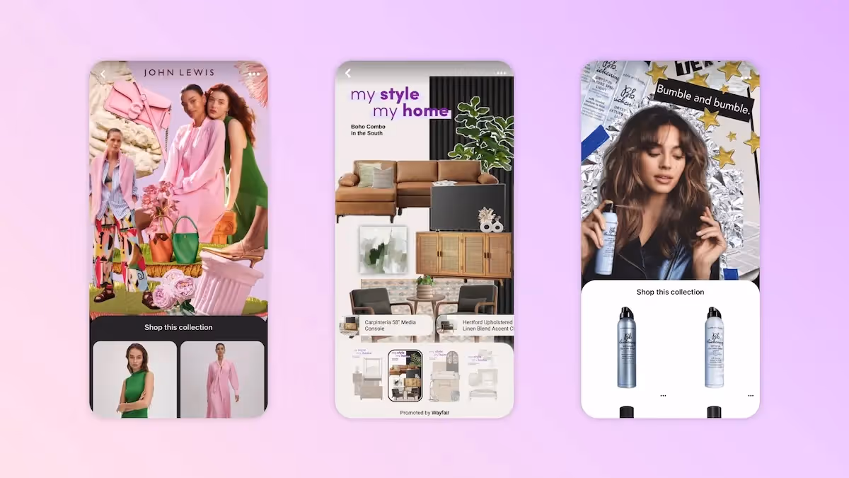 Le format collage de chez Pinterest