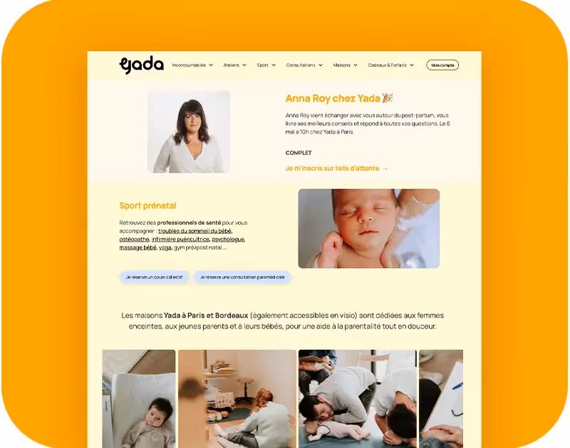 yada care atelier soin bébé pour jeunes parents
