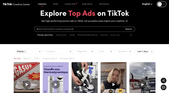 Tiktok ads trend