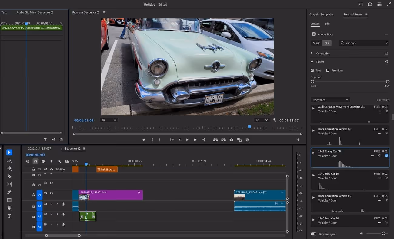 interface pour Motion Design