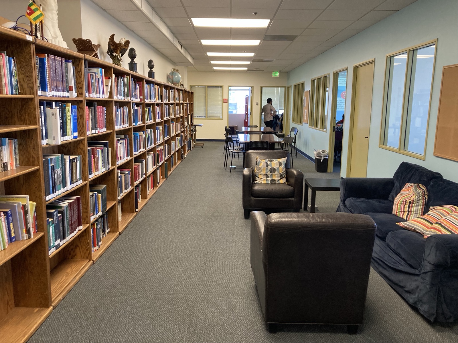 CWC campus library and study lounge for ESL students