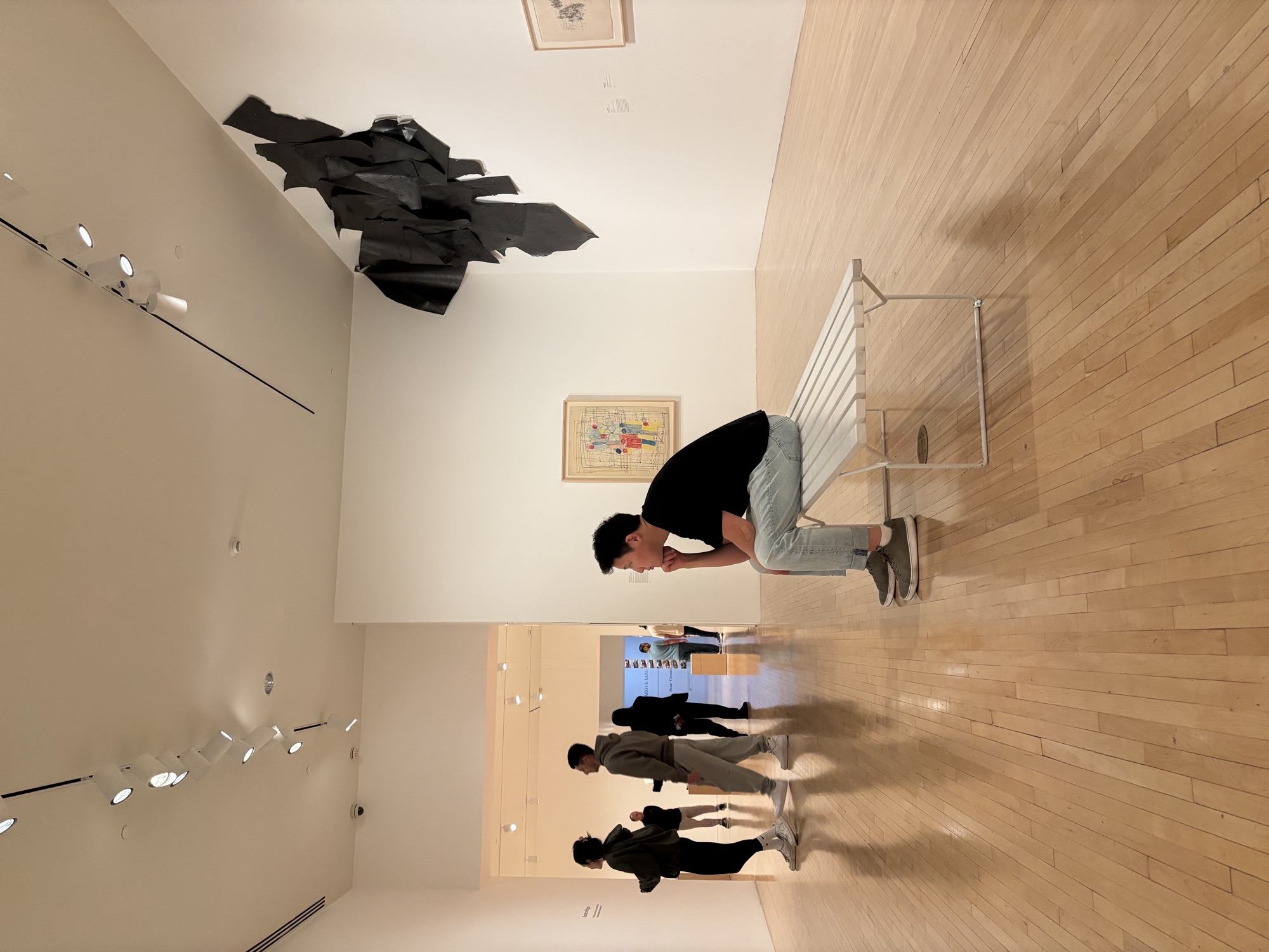 CWC students exploring a dramatic sculpture gallery at MOCA — experiencing living culture that connects to the old English phrases rooted in centuries of artistic expression