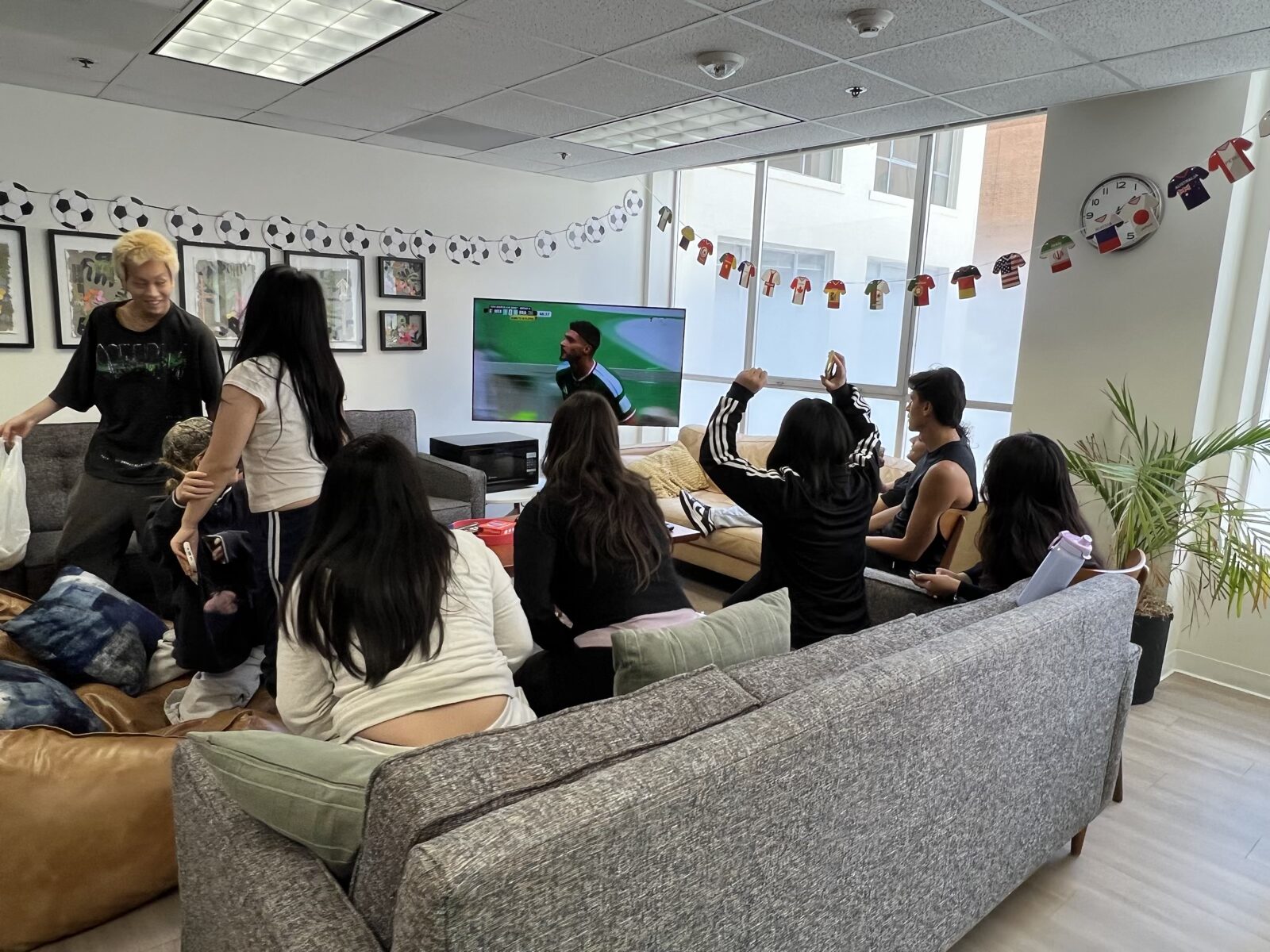 CWC students sharing an activity in the new campus lounge, where spoken homophones become clear through context
