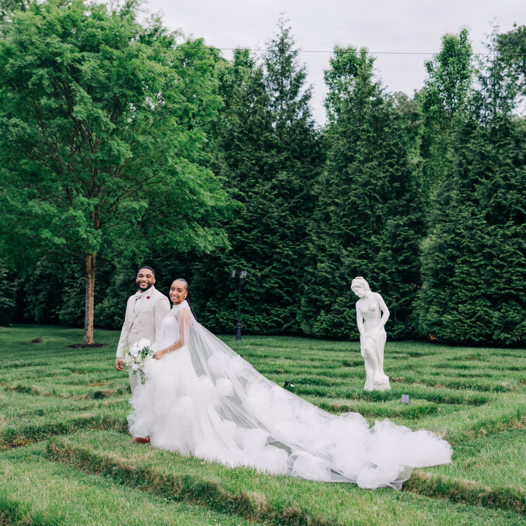 Bride and her bridesmaids
