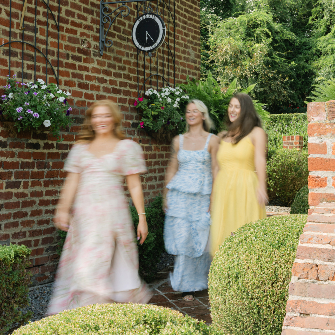 Bride and her bridesmaids