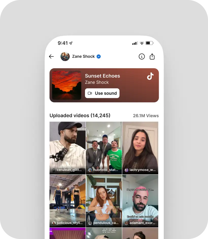 Run coordinated fan challenges that drive track virality. Turn your superfans into the street team pushing every release.