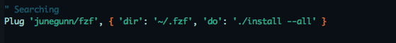 Install fzf vim plug