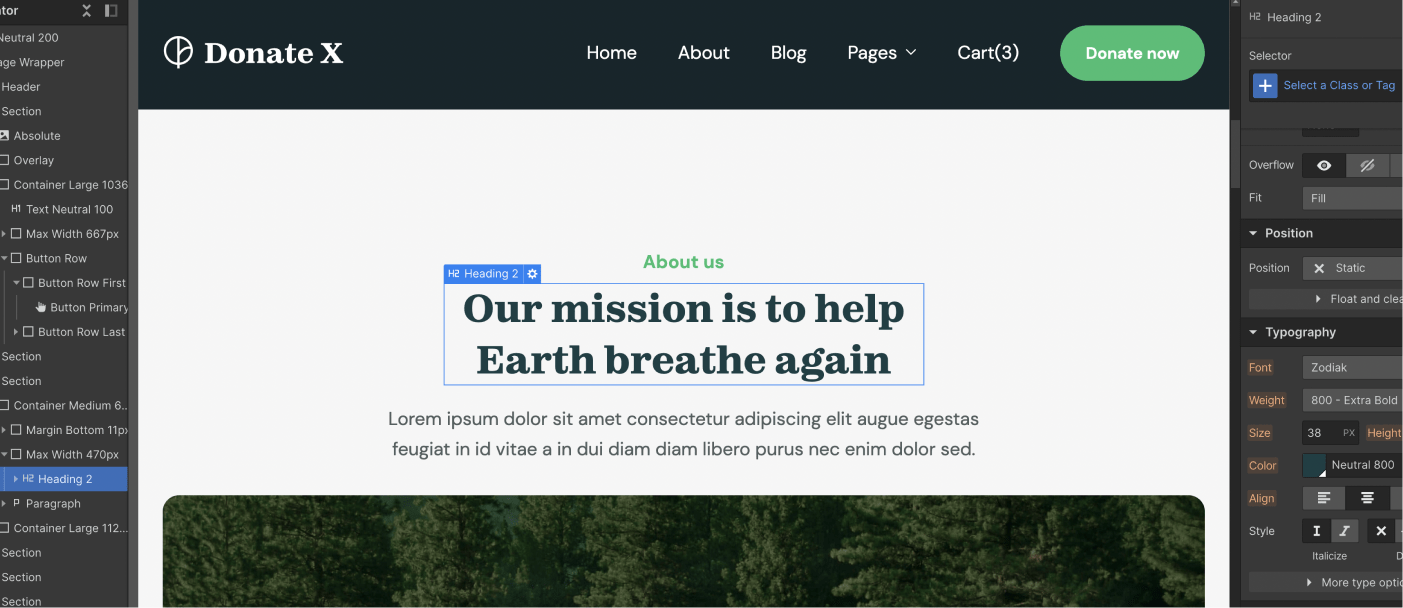 Static Content - Donate X Webflow Template