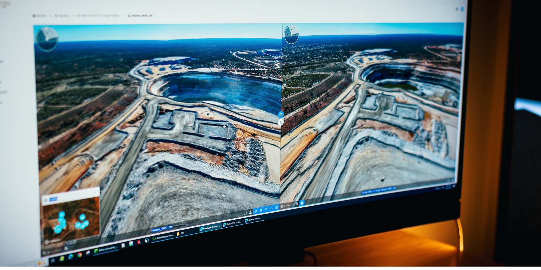 How to compare panorama images side-by-side in SiteTube using split screen view