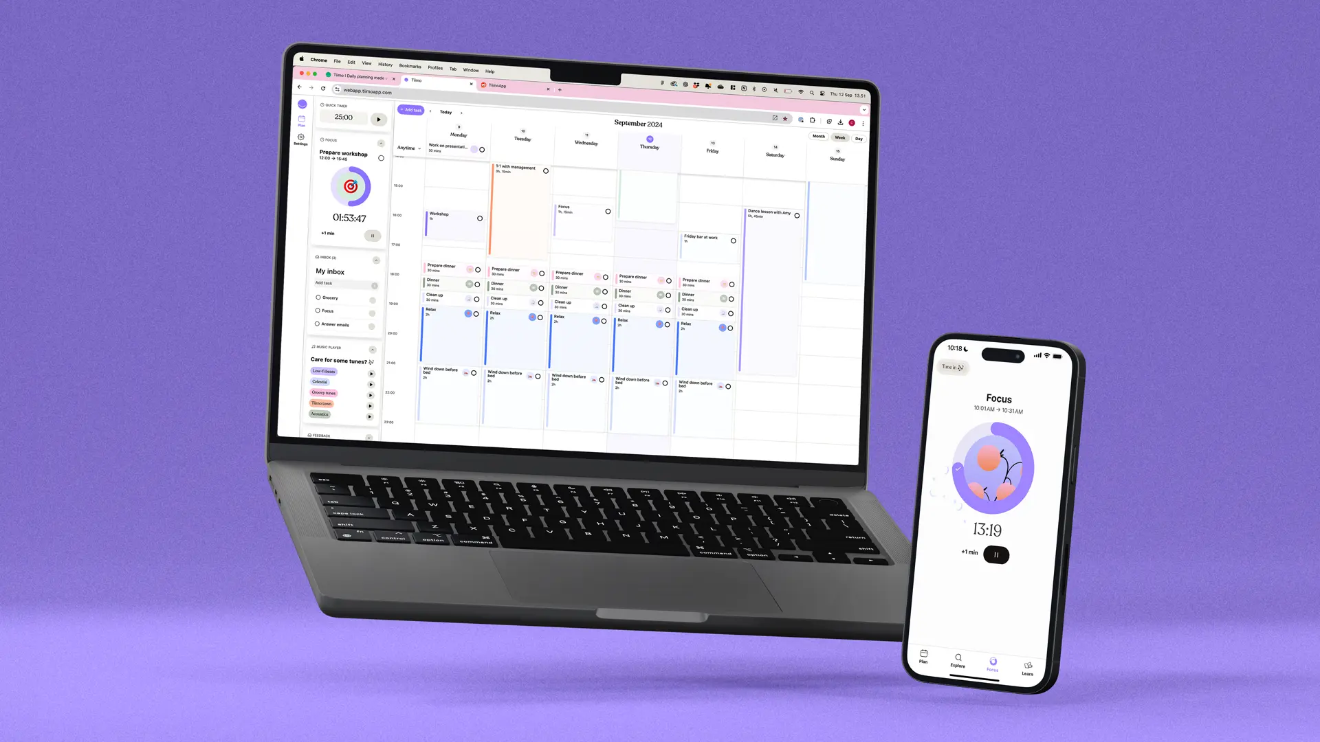 Tiimo for web: Smarter planning with the new desktop experience 