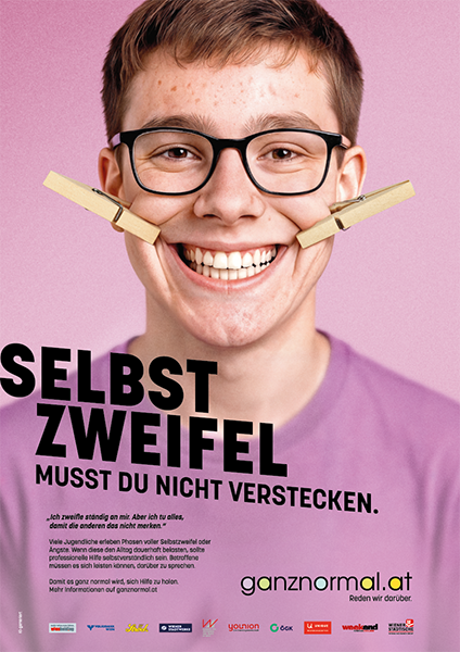 Print aktuelle Kampagne: Selbstzweifel musst du nicht verstecken.
