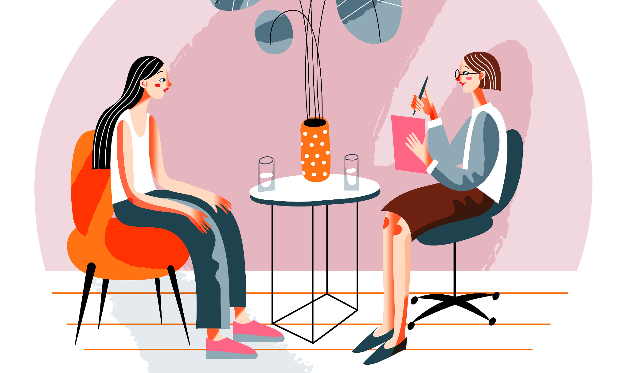 Illustration eines therapeutischen Settings