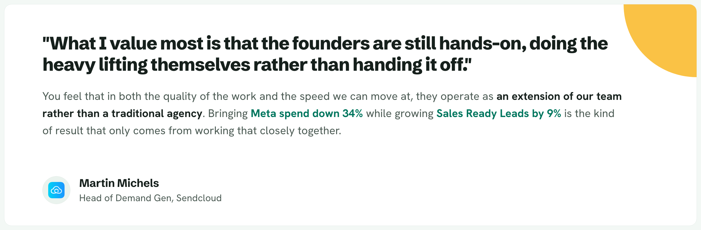 Martin Michels, Head of Demand Gen at Sendcloud, on working with Savvy Moves