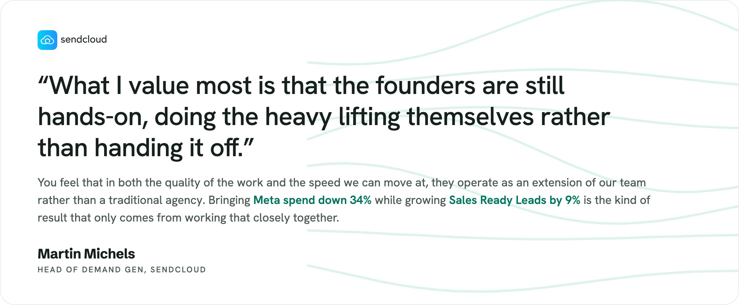 Martin Michels, Head of Demand Gen at Sendcloud, on working with Savvy Moves
