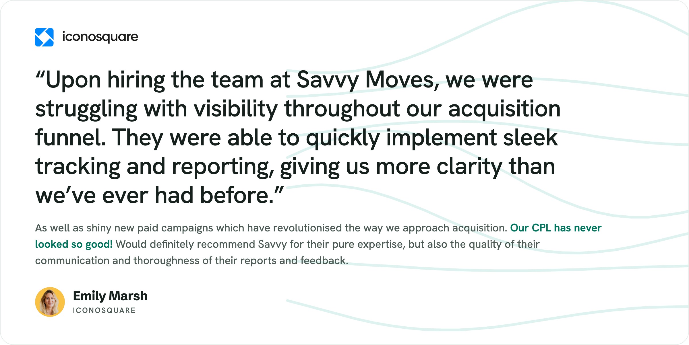 Emily Marsh, Iconosquare, on working with Savvy Moves