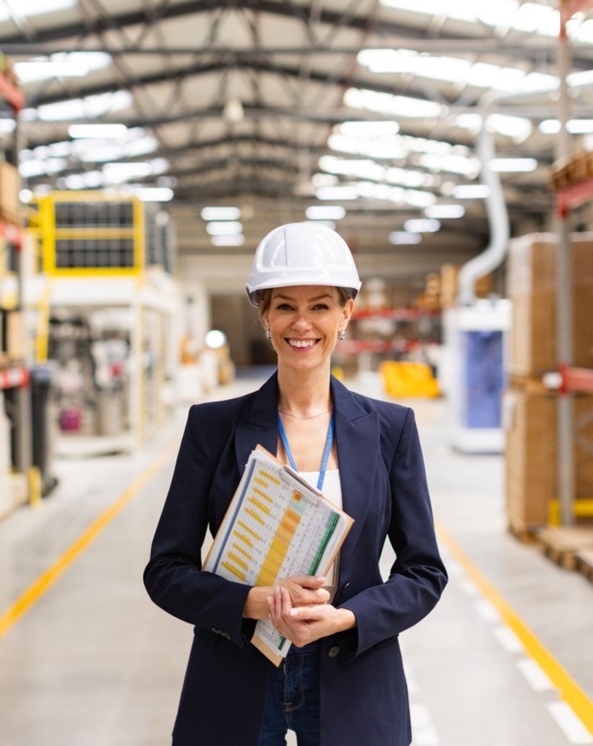 woman standing in a manufacturing site