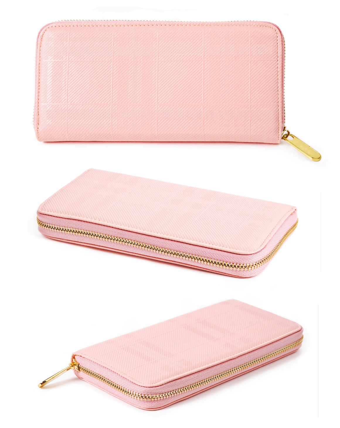 3 pink handbags