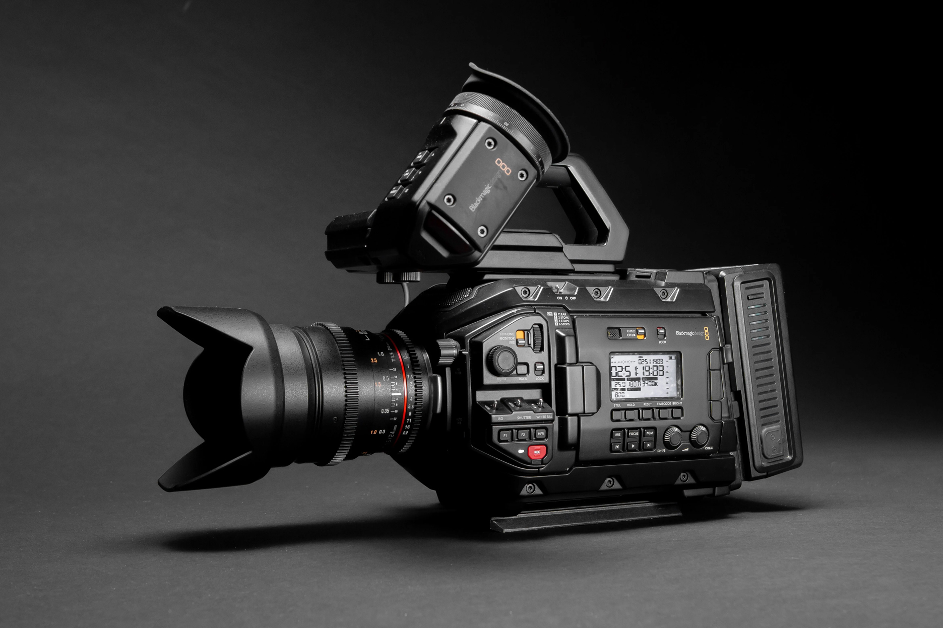 A pro video camera on the ground