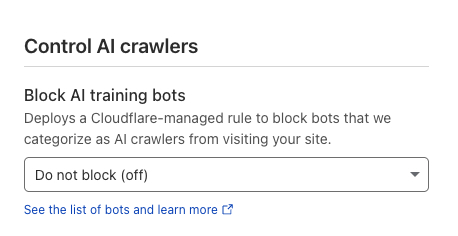 Cloudflare and AI Crawlers