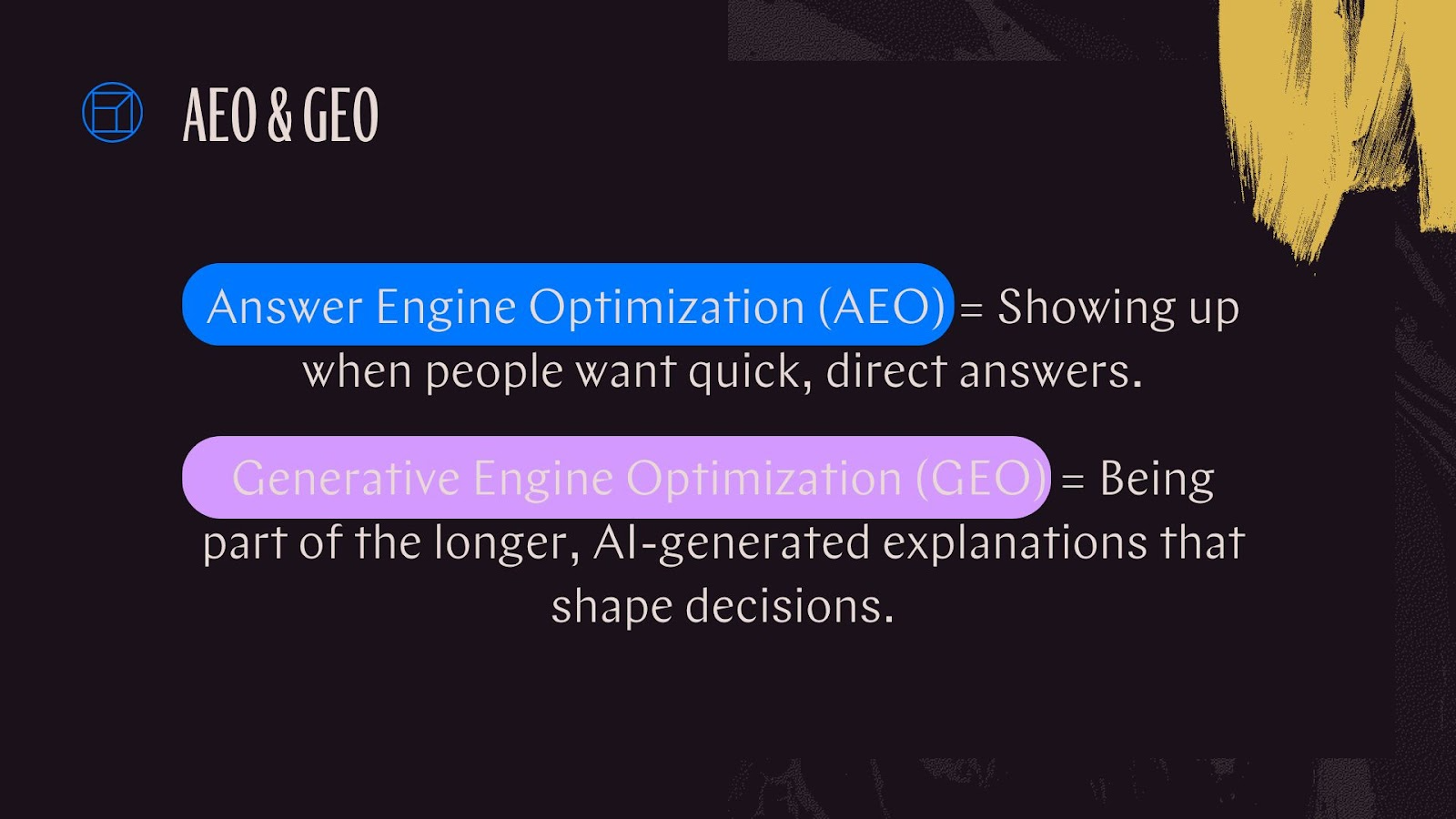 AEO and GEO Definitions