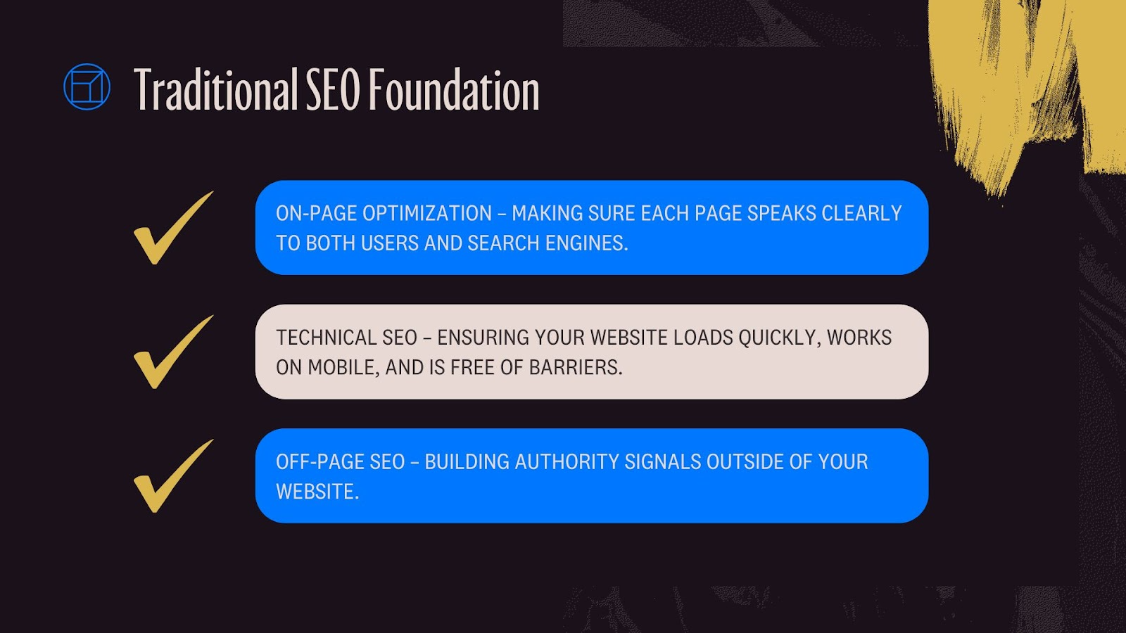 Traditional SEO: The Foundation