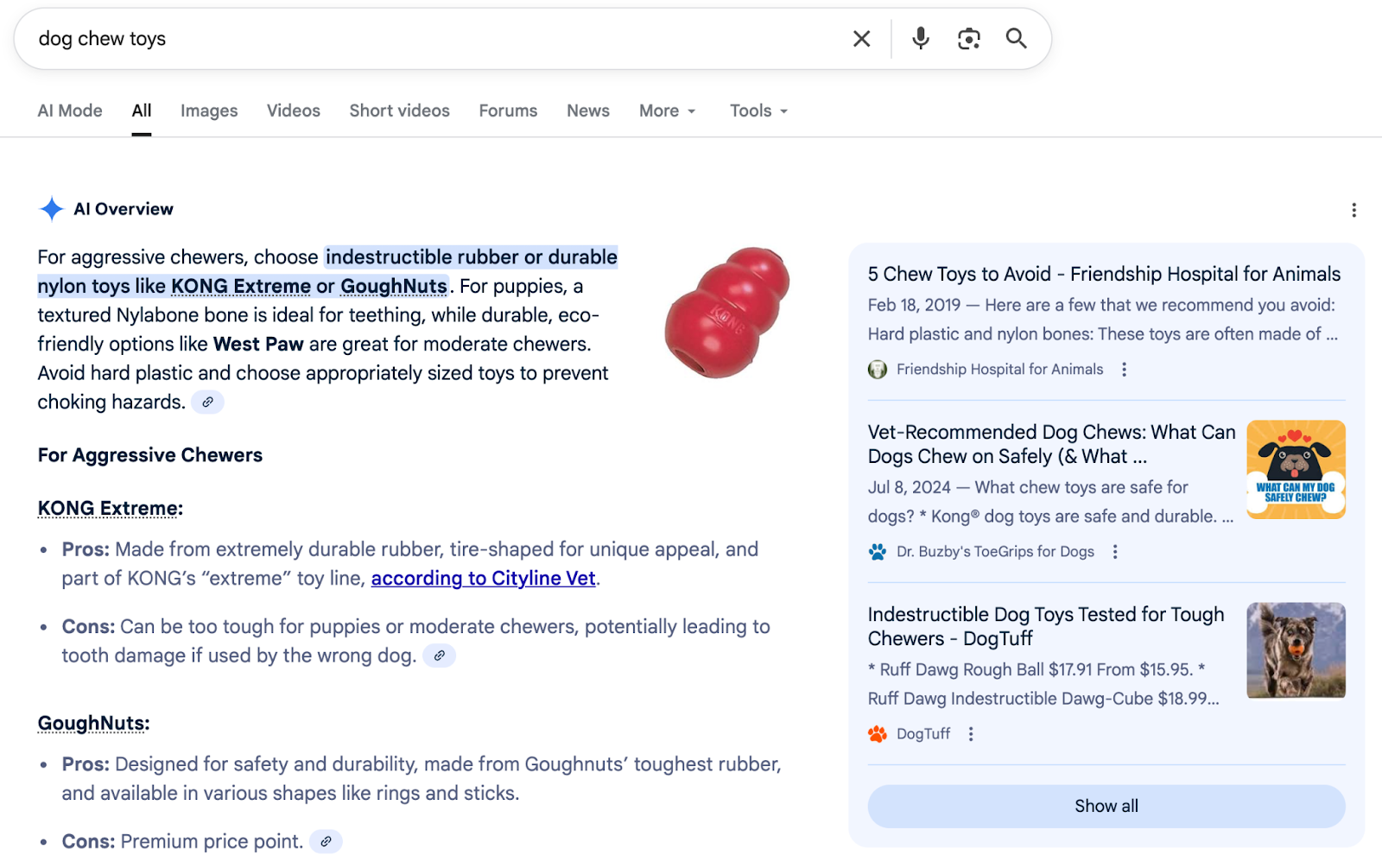 Example of AI Overview