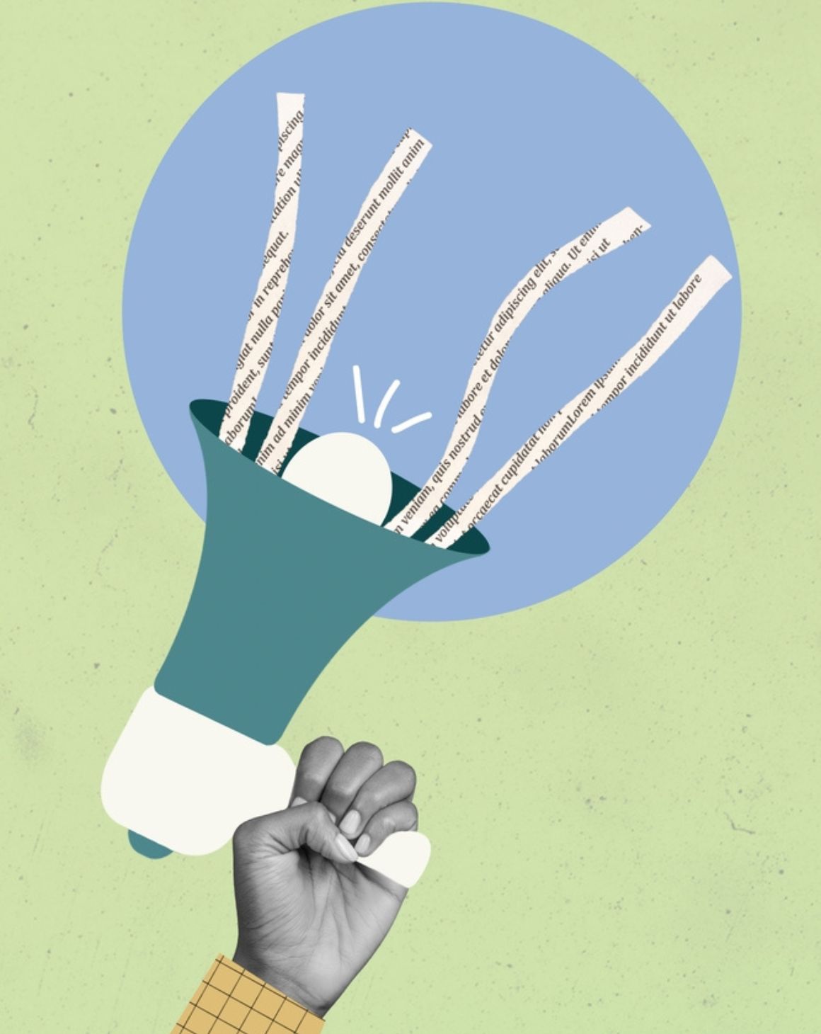 illustration of a hand holding a megaphone
