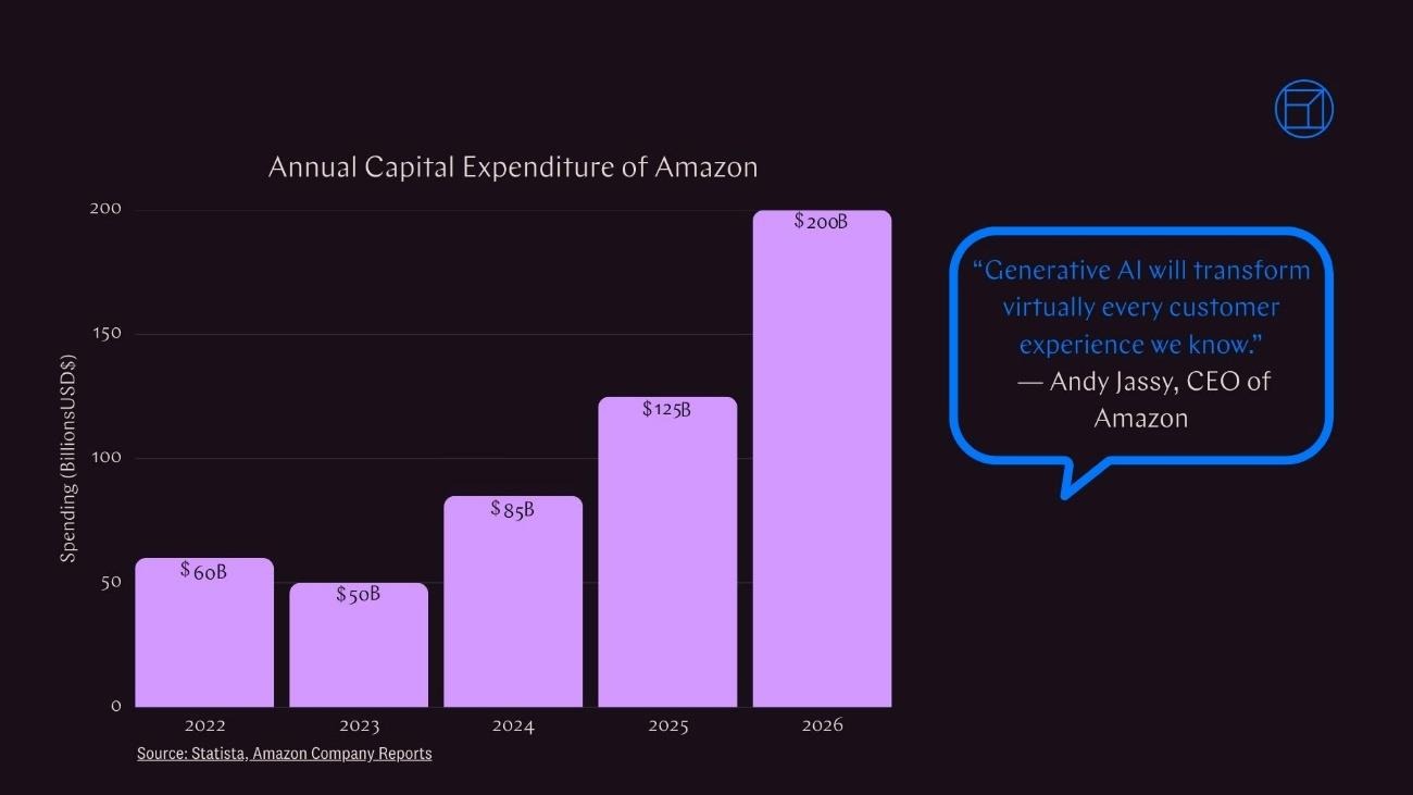 Annual Capital Expenditure of Amazon