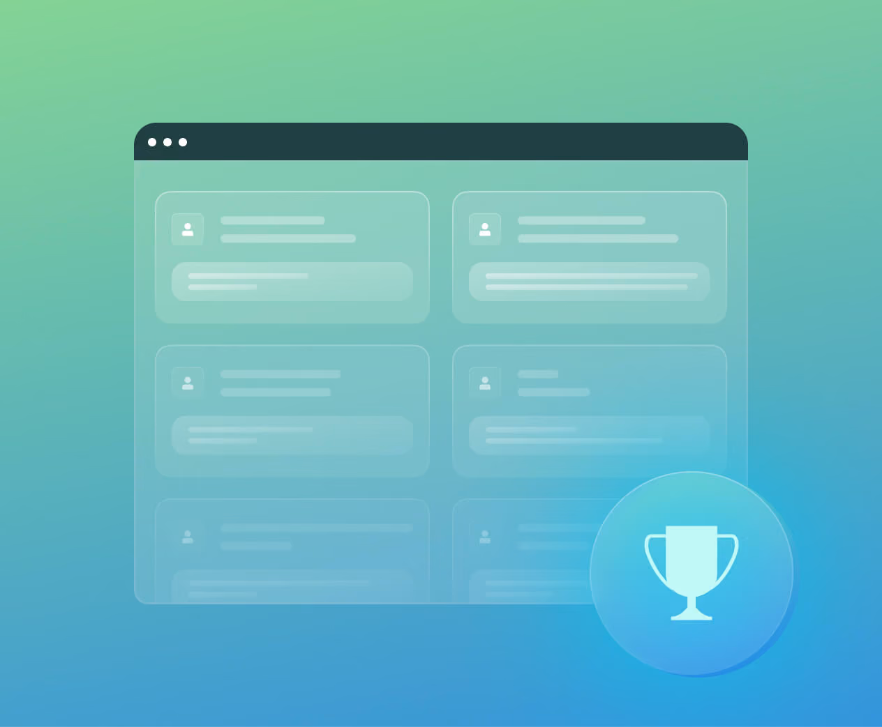 icon with trophy illustration