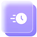 clock moving forward icon