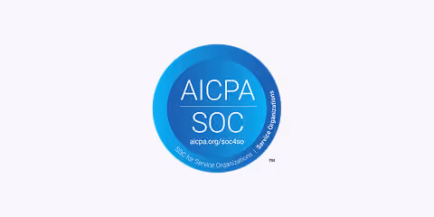 AICPA SOC compliance badge indicating SOC for Service Organizations certification.