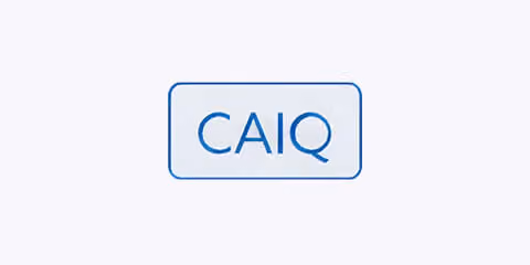 Logo with the letters CAIQ inside a rounded rectangle outline.