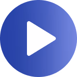 Blue circular button with a white triangular play icon in the center.
