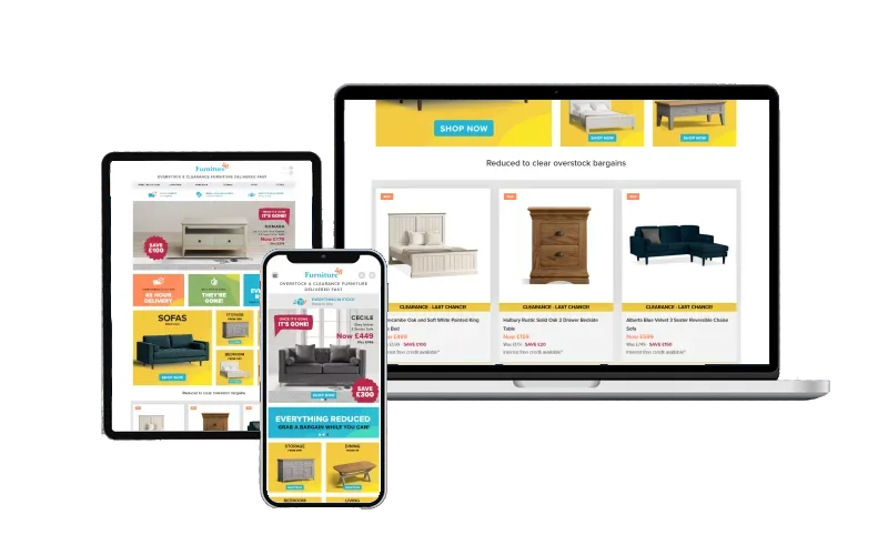 Furniture 48 Shopify website by Web Muse Design