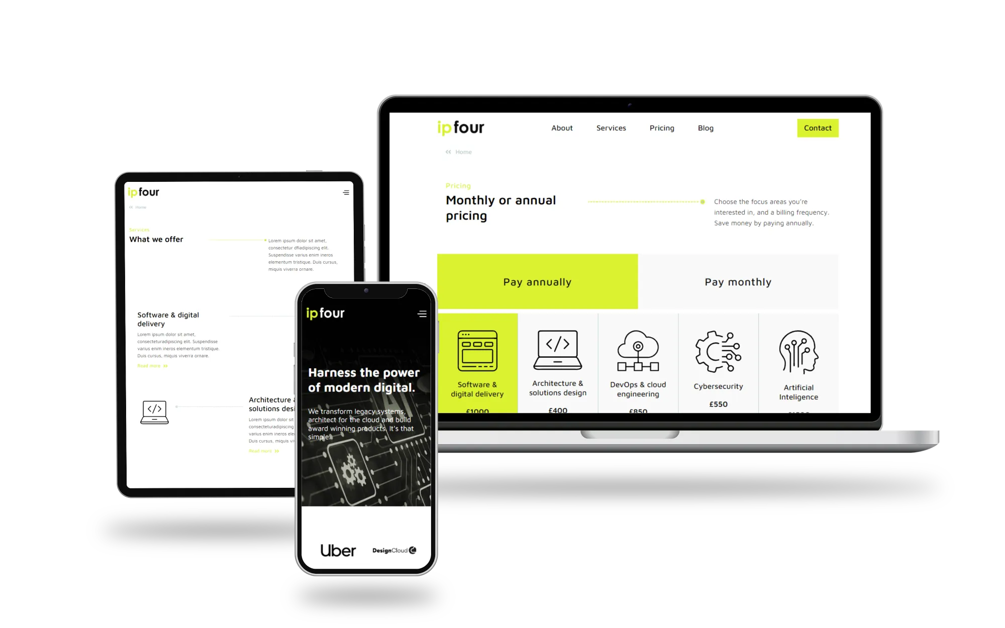 IP Four Digital website by Web Muse Design