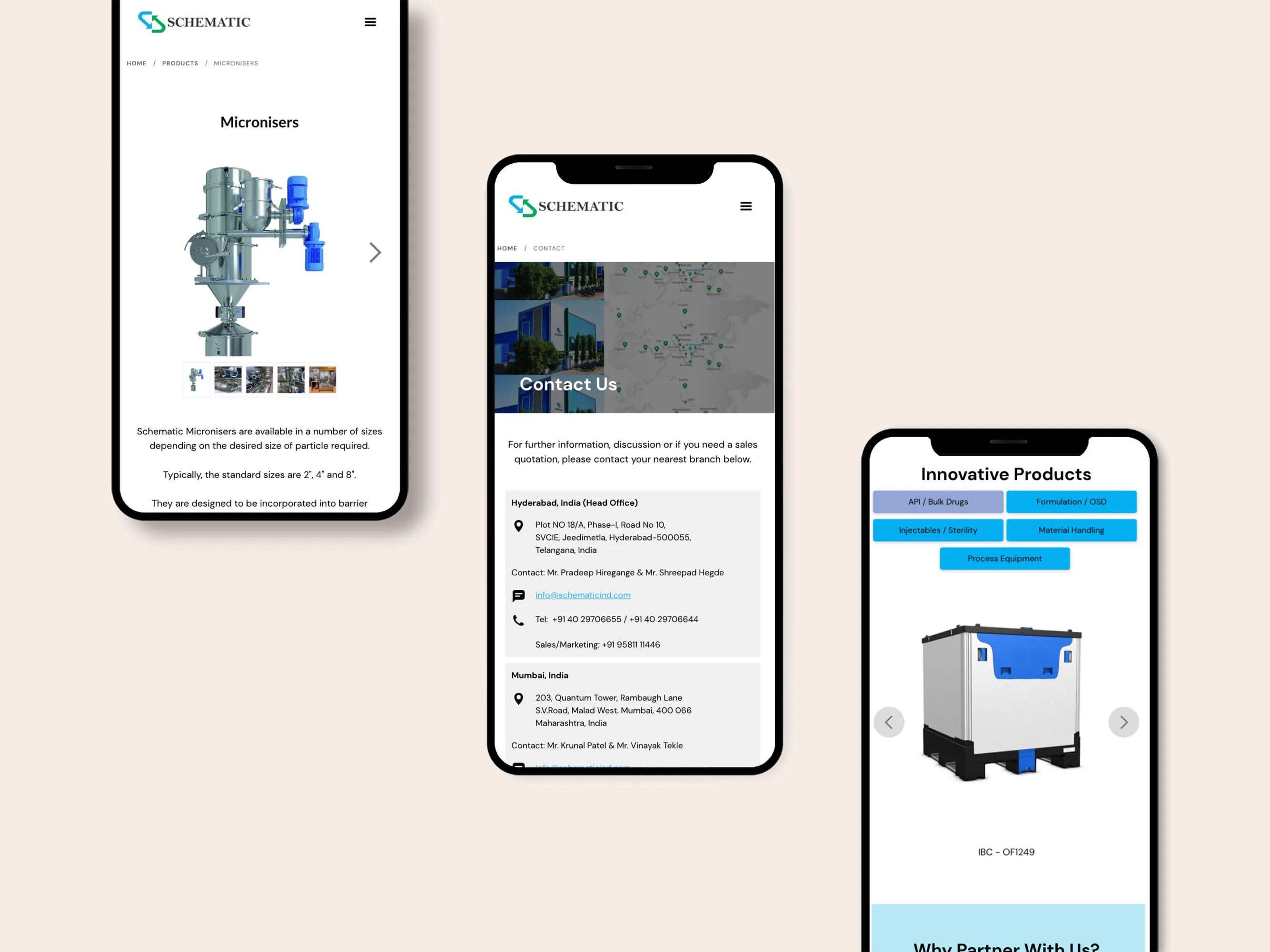 Schematic Industries website by Web Muse Design
