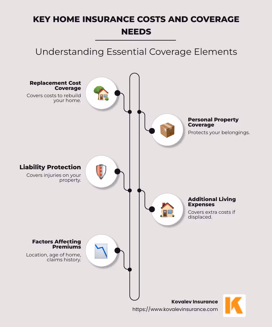 Infographic on Key Home Insurance Costs and Coverage Needs - how much to insure home infographic infographic-line-5-steps-neat_beige Infographic on Key Home Insurance Costs and Coverage Needs - how much to insure home infographic infographic-line-5-steps-neat_beige