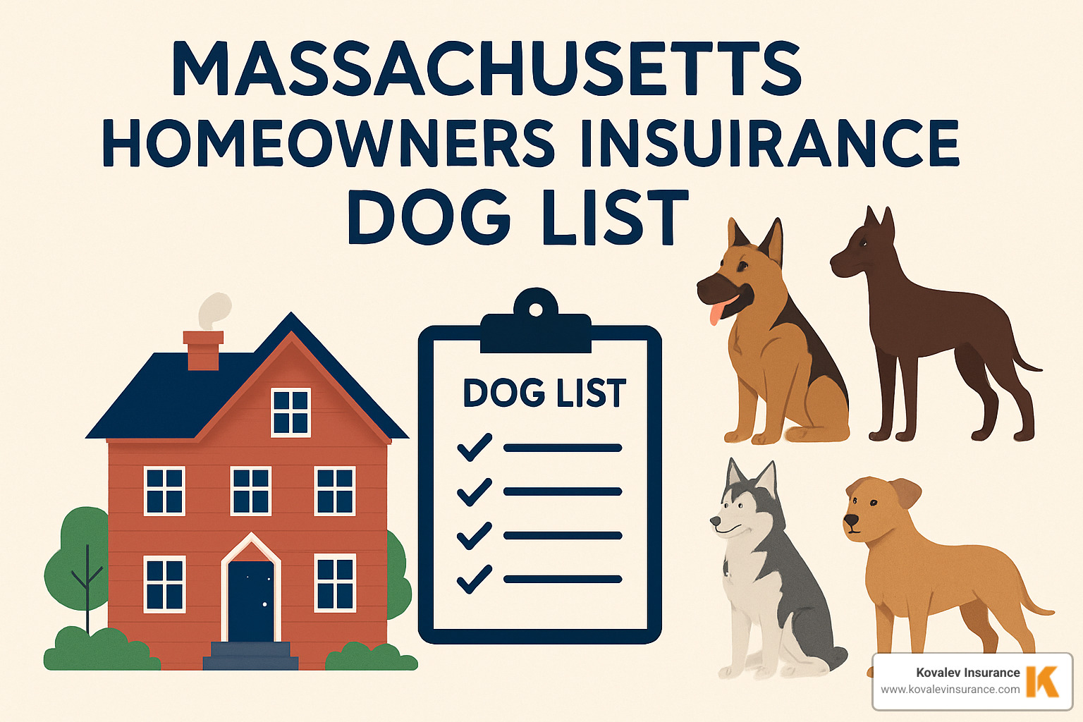 A well-behaved dog wearing an AKC Canine Good Citizen medal - massachusetts homeowners insurance dog list