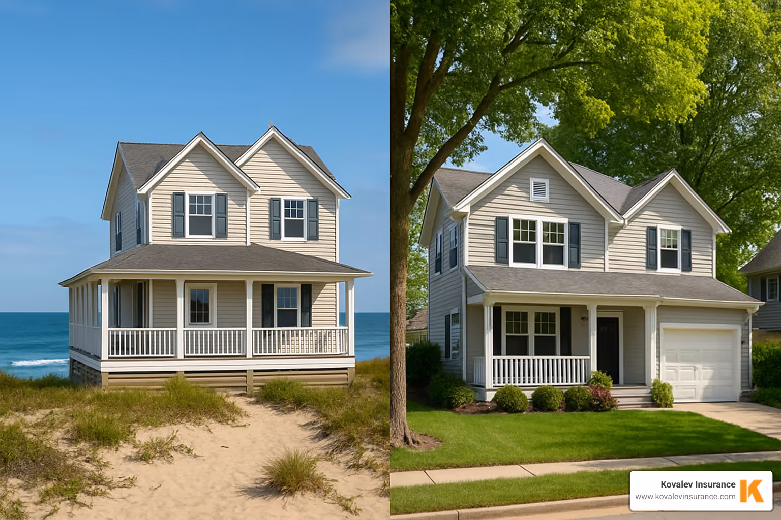 Coastal home vs. inland suburban home - average cost of homeowners insurance massachusetts Coastal home vs. inland suburban home - average cost of homeowners insurance massachusetts