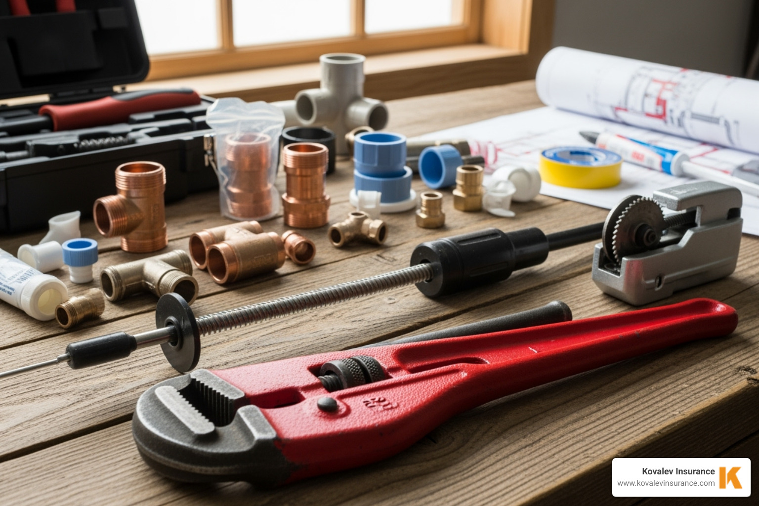 plumber's specialized tools and equipment - plumber insurance