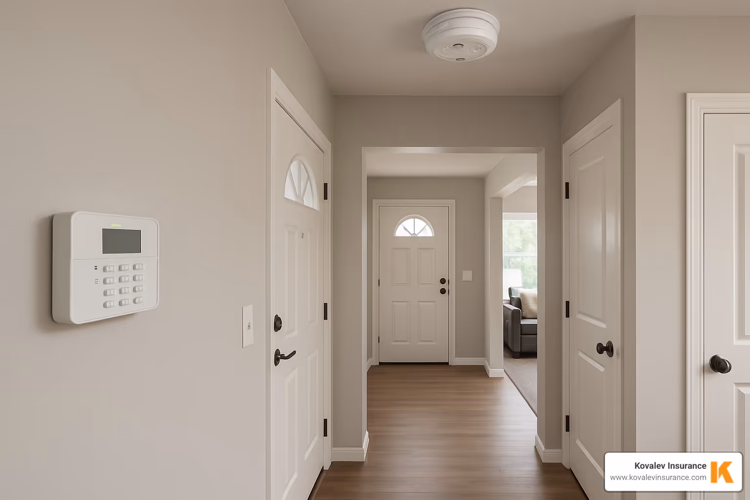 Home with visible security system and smoke detector - homeowners insurance quincy ma Home with visible security system and smoke detector - homeowners insurance quincy ma