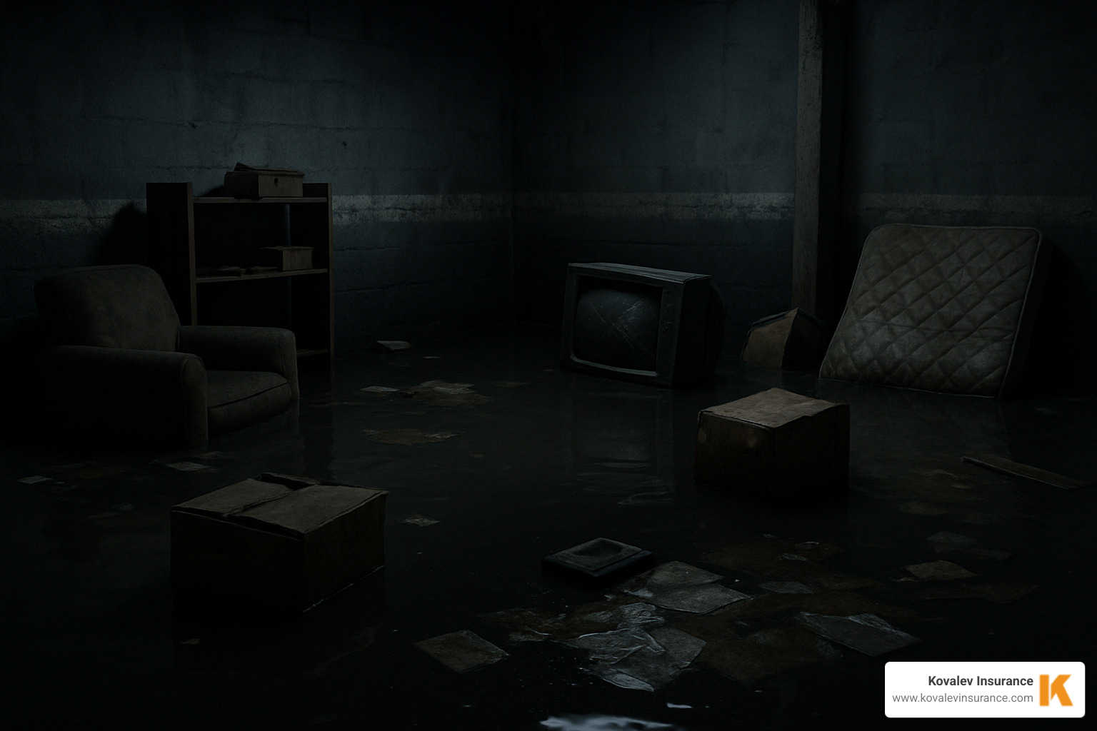 flooded basement to illustrate an exclusion - massachusetts homeowners insurance policy