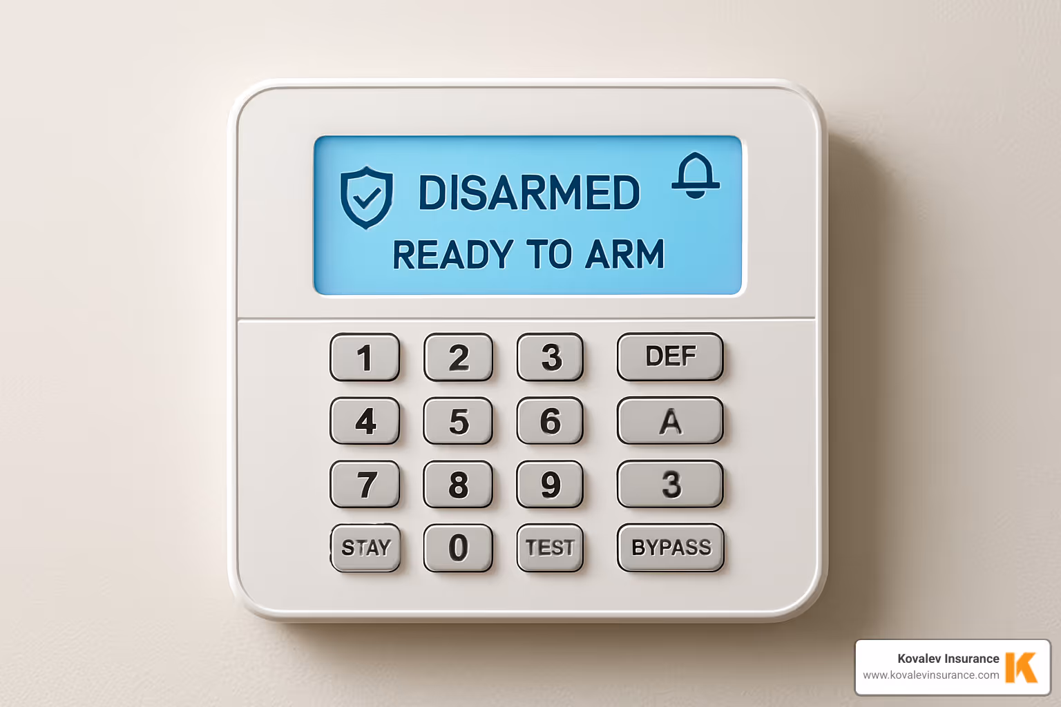 A home security system panel - homeowners insurance springfield ma