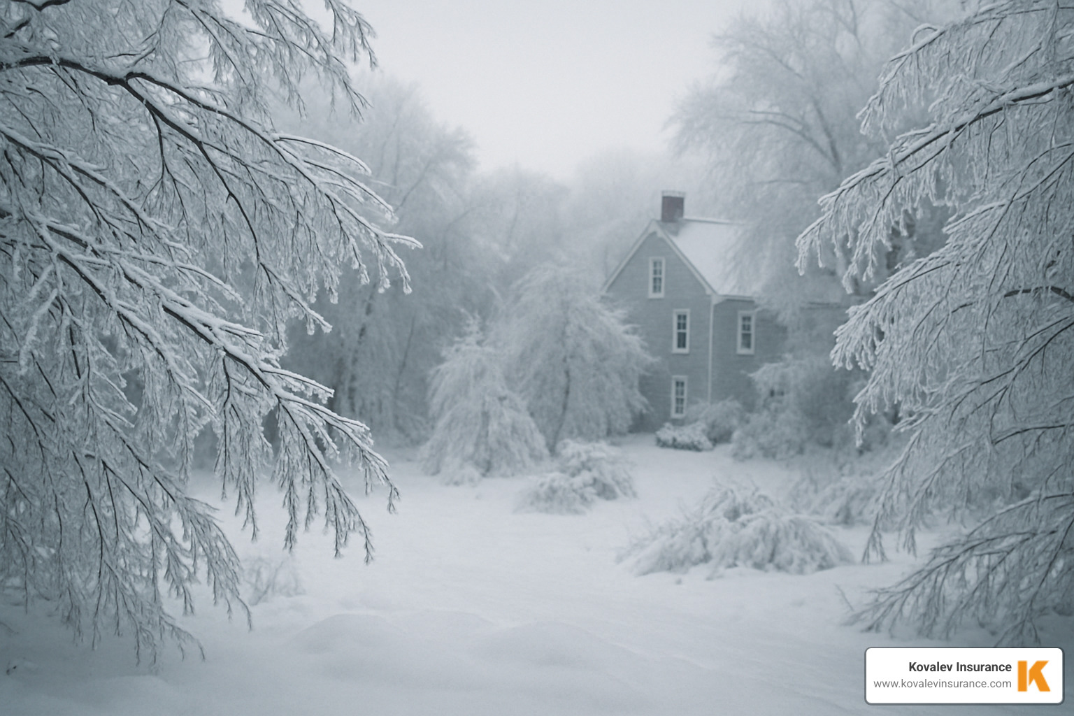 A winter ice storm scene in Massachusetts - homeowners insurance springfield ma A winter ice storm scene in Massachusetts - homeowners insurance springfield ma