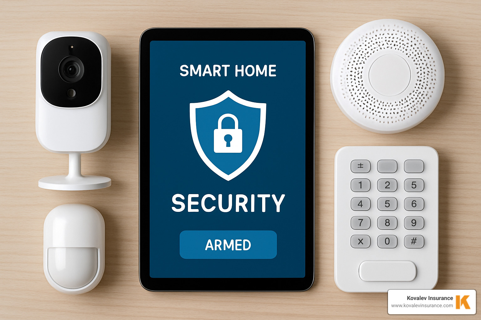 A smart home security system with a tablet displaying a security interface - homeowners insurance massachusetts reviews A smart home security system with a tablet displaying a security interface - homeowners insurance massachusetts reviews