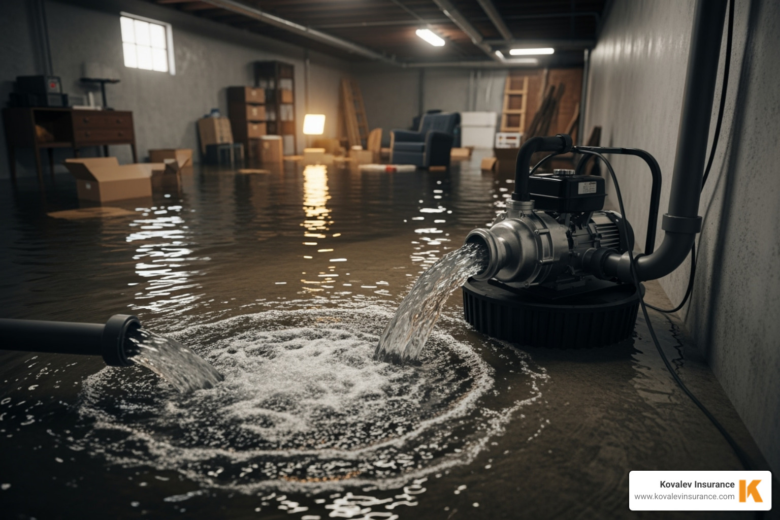 A flooded basement with a sump pump working - what is residentionsal insurance A flooded basement with a sump pump working - what is residentionsal insurance