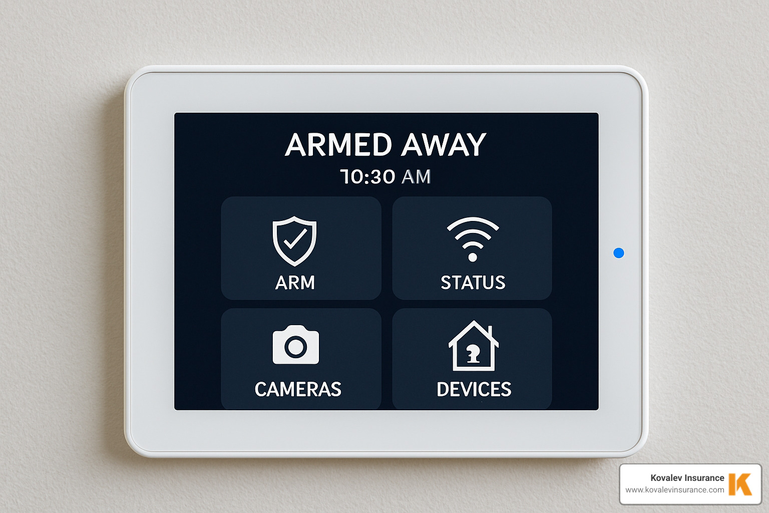 Smart home security system panel - house insurance massachusetts Smart home security system panel - house insurance massachusetts