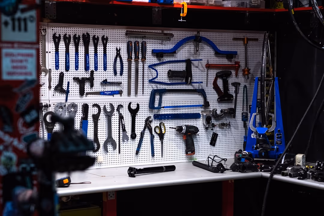 various power tools and hand tools neatly organized - contractors equipment insurance coverage